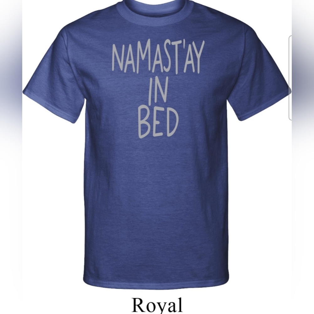 EUC "Namastay In Bed" Heather Blue